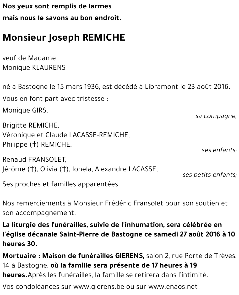 Joseph REMICHE