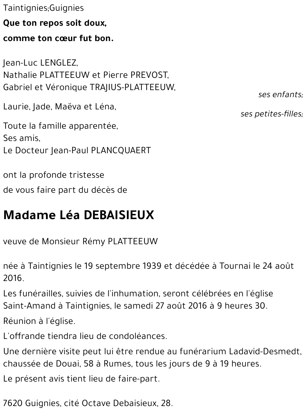 Léa DEBAISIEUX