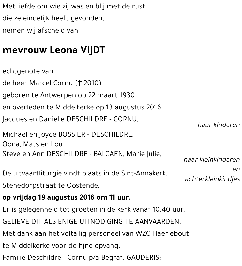 Leona VIJDT