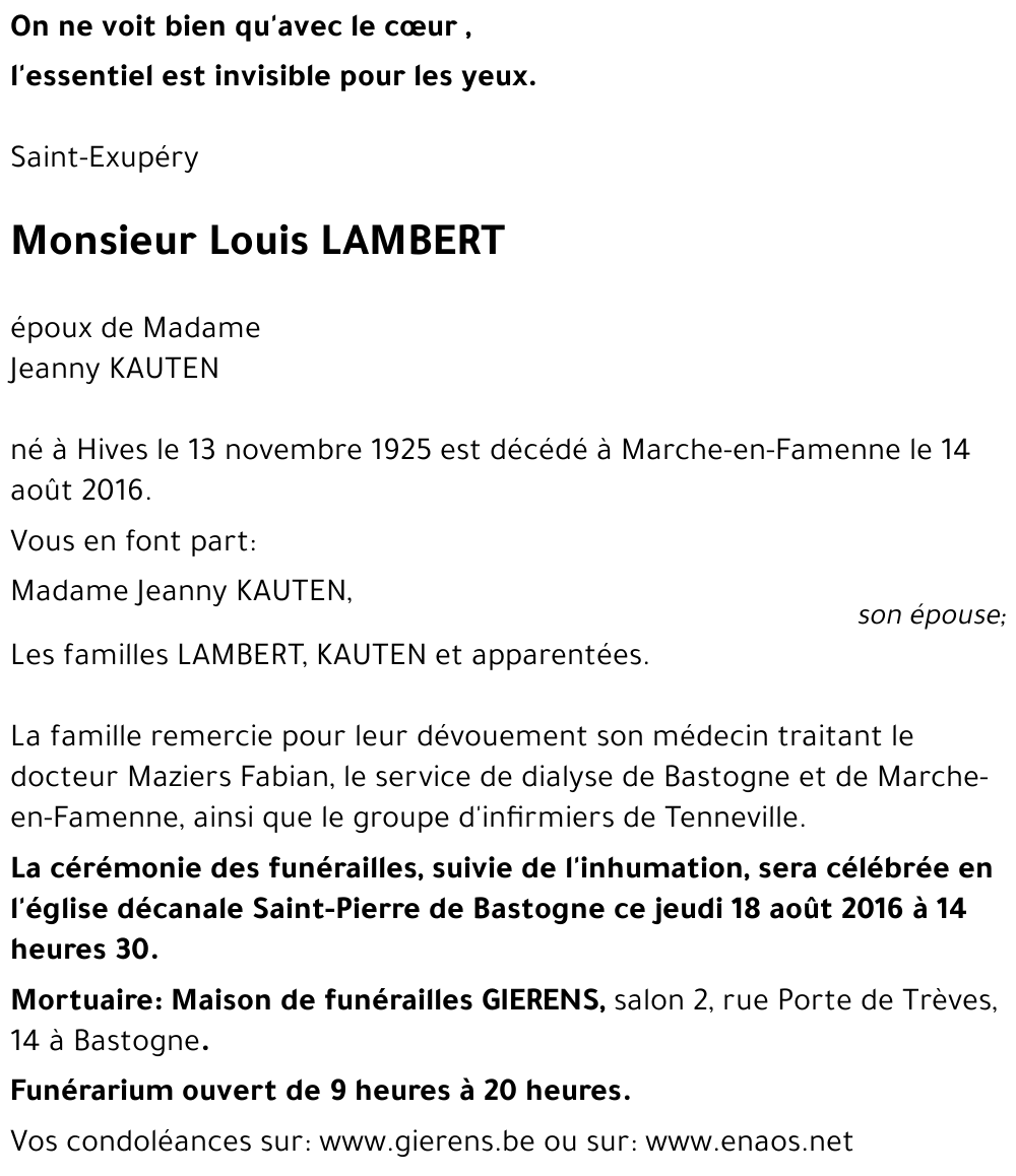 Louis LAMBERT