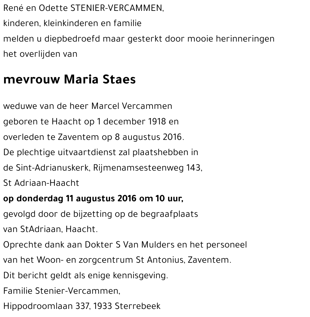 Maria Staes