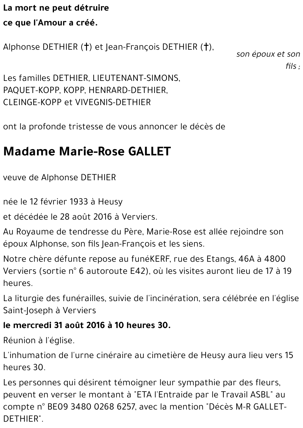 Marie-Rose GALLET