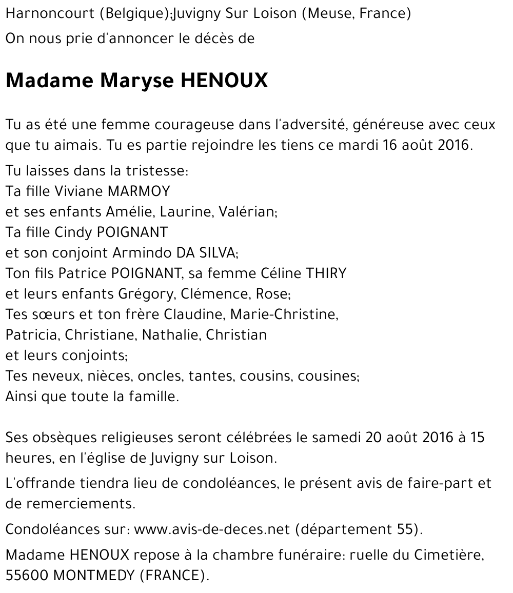 Maryse HENOUX