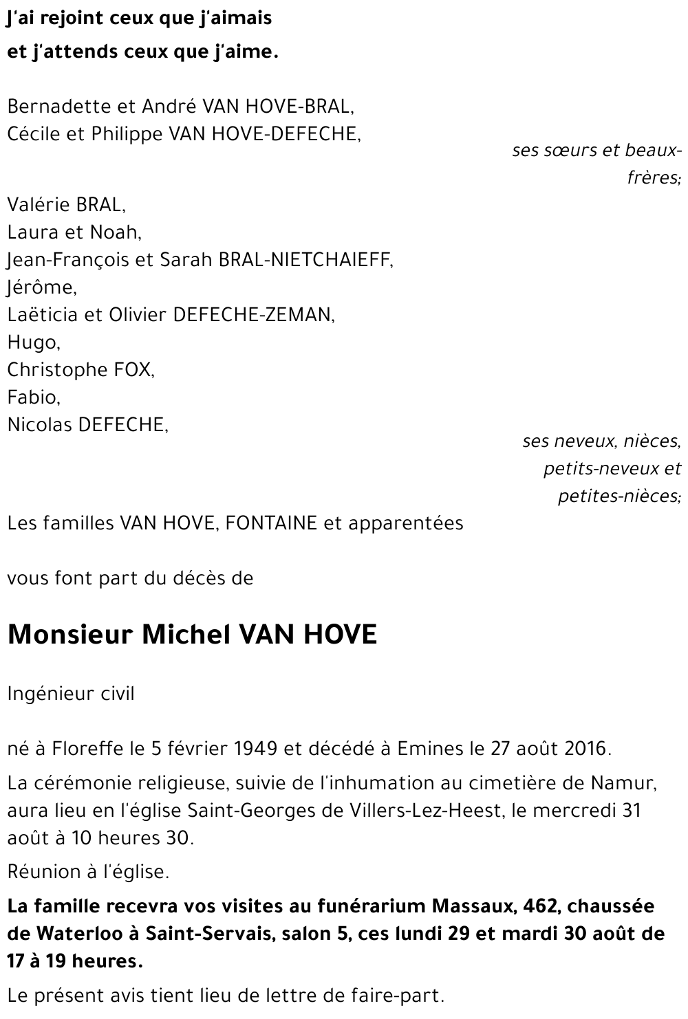 Michel VAN HOVE