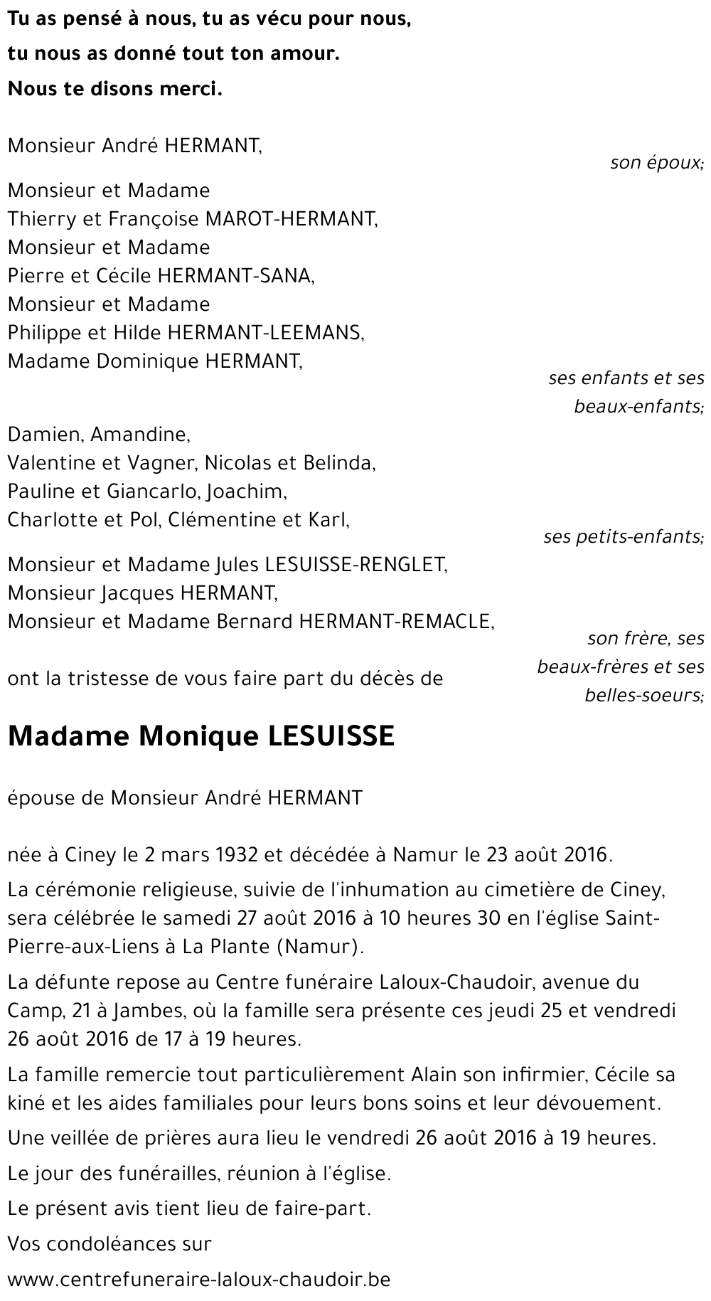 Monique LESUISSE