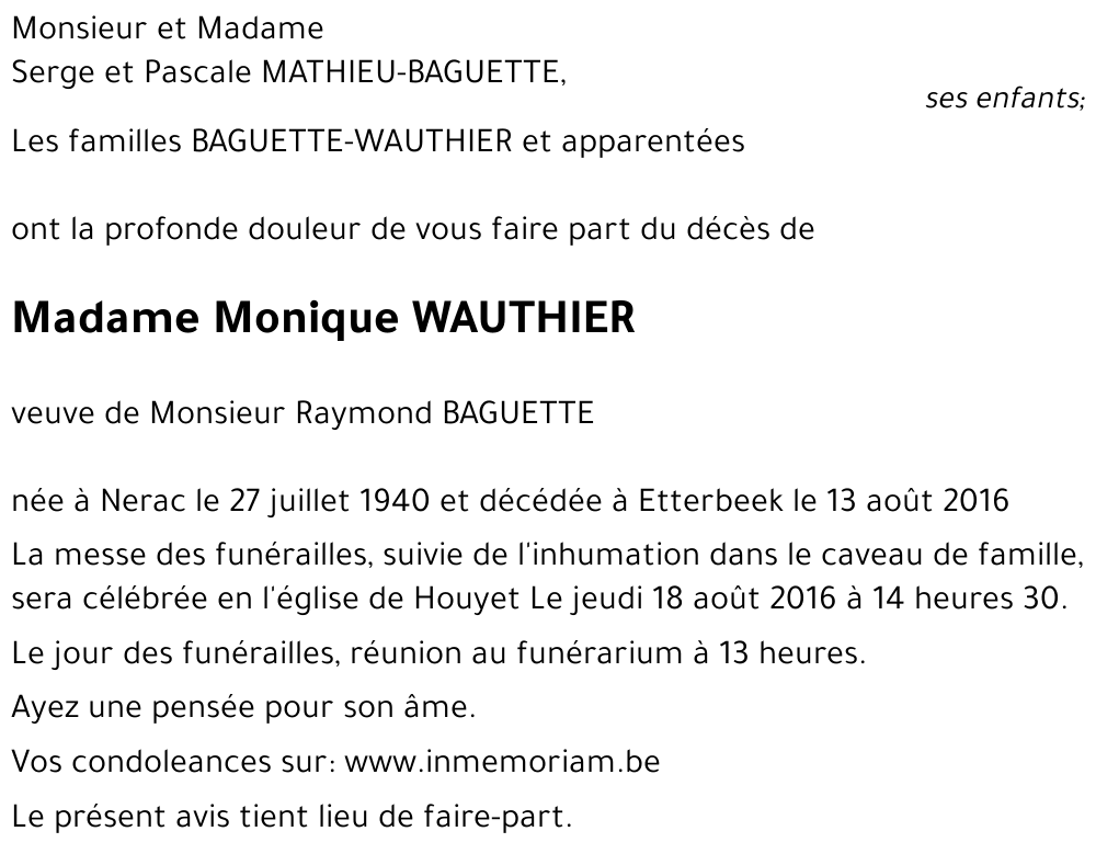 monique WAUTHIER