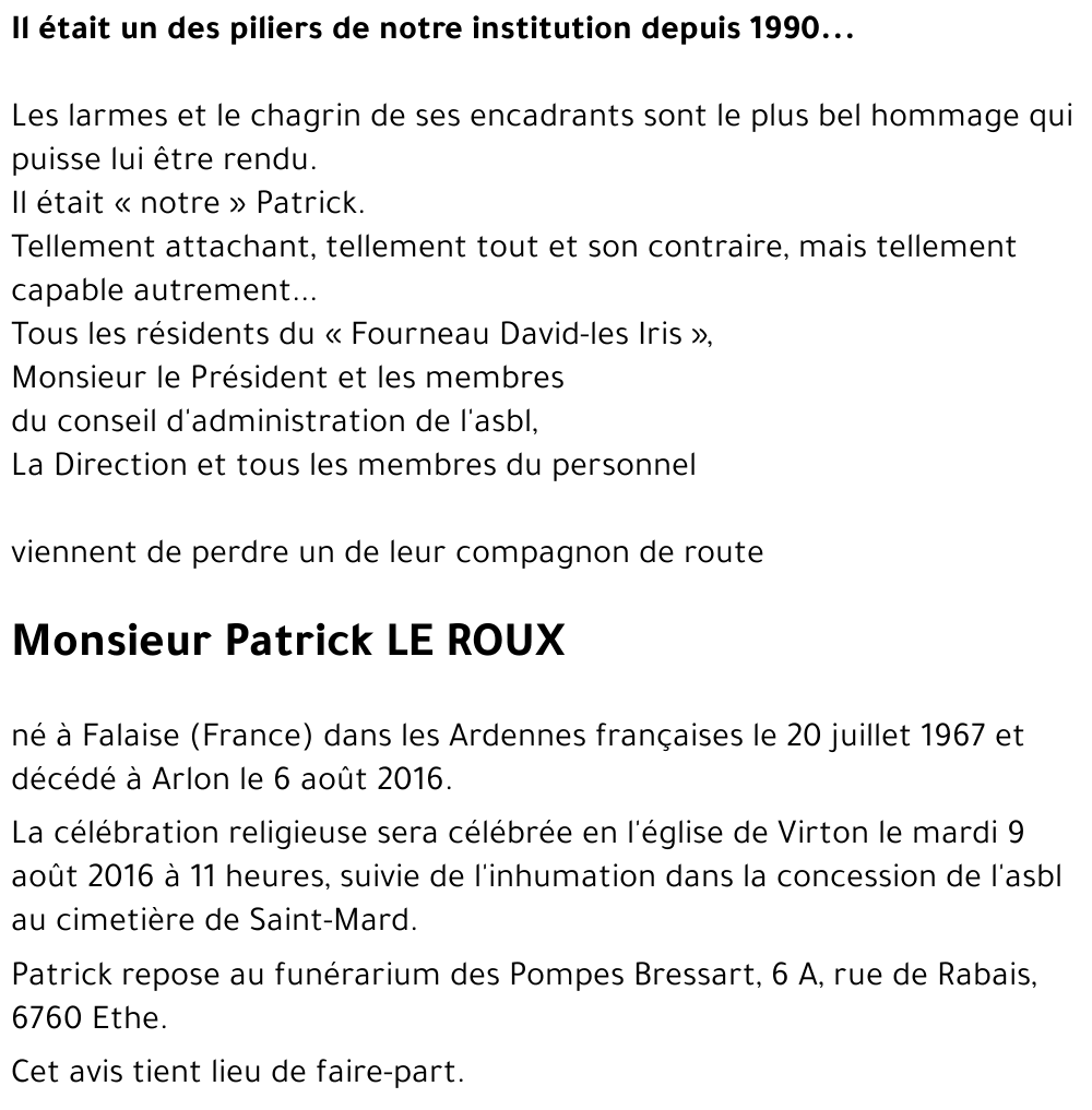 Patrick LE ROUX 