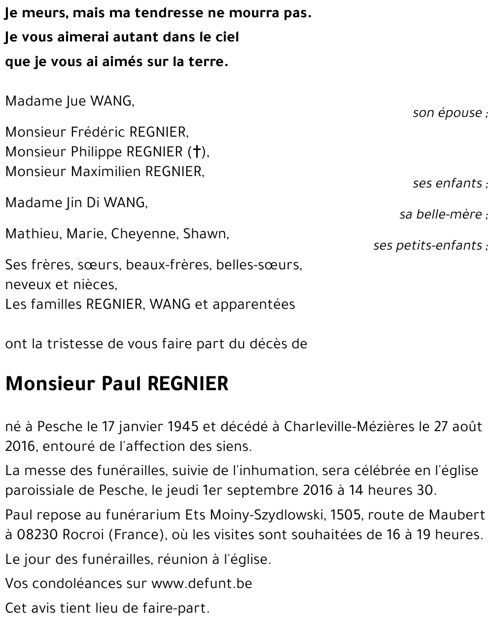 Paul REGNIER