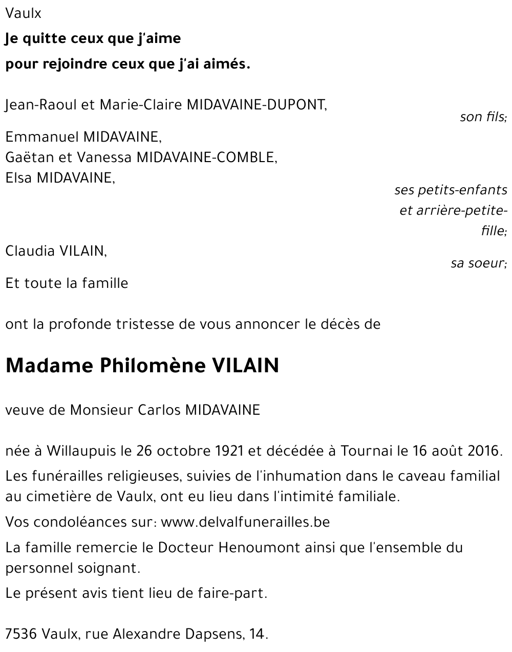 Philomène VILAIN