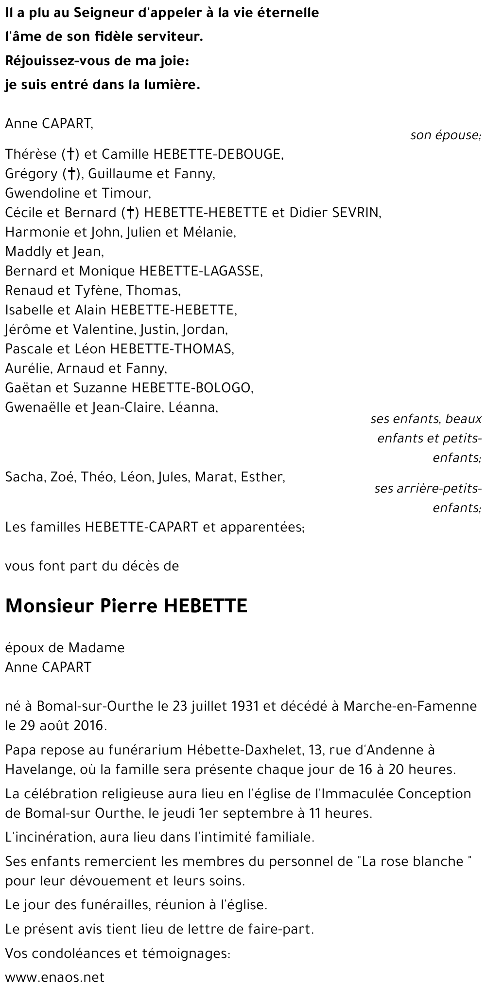 Pierre HEBETTE