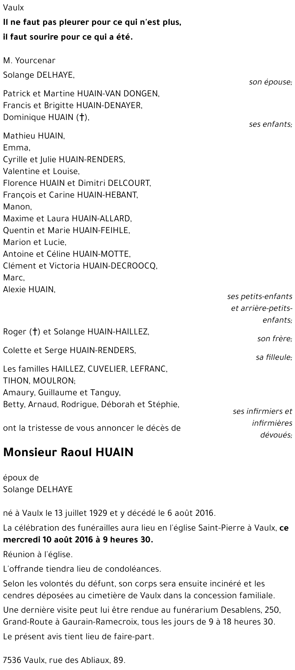Raoul HUAIN