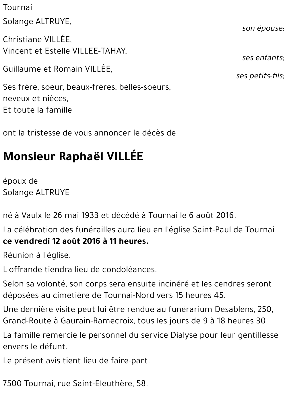 Raphéël VILLÉE