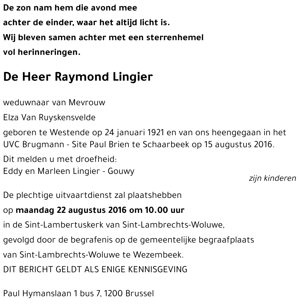 Raymond Lingier