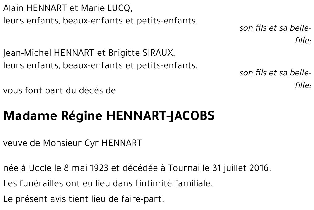 Régine JACOBS