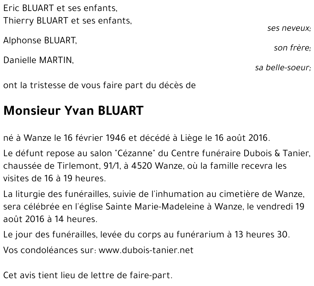 Yvan BLUART