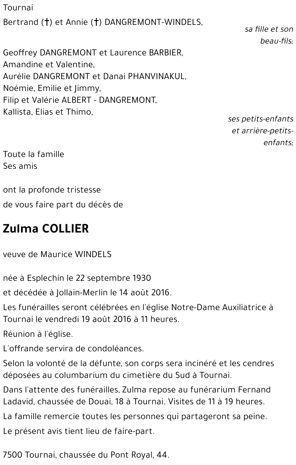 Zulma COLLIER