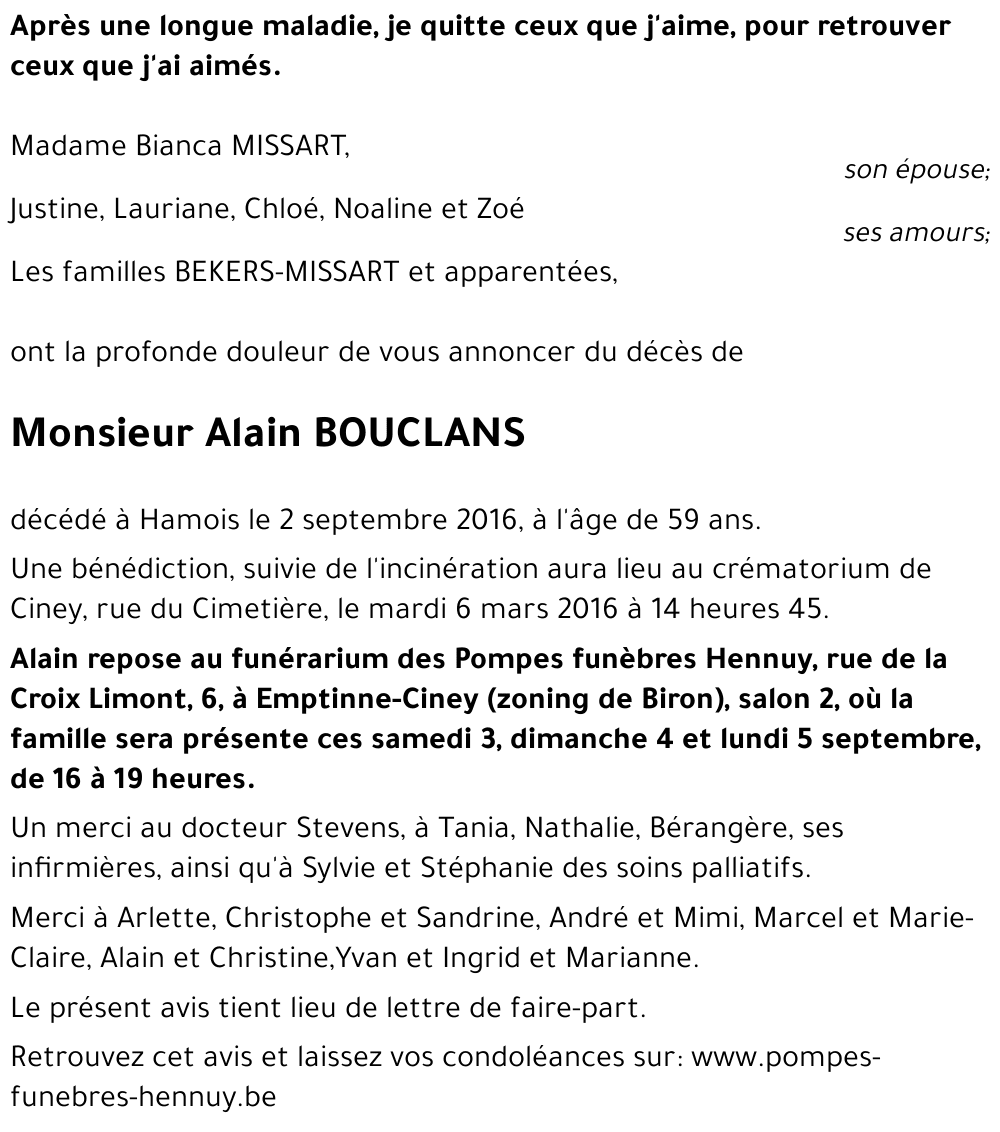 Alain BOUCLANS