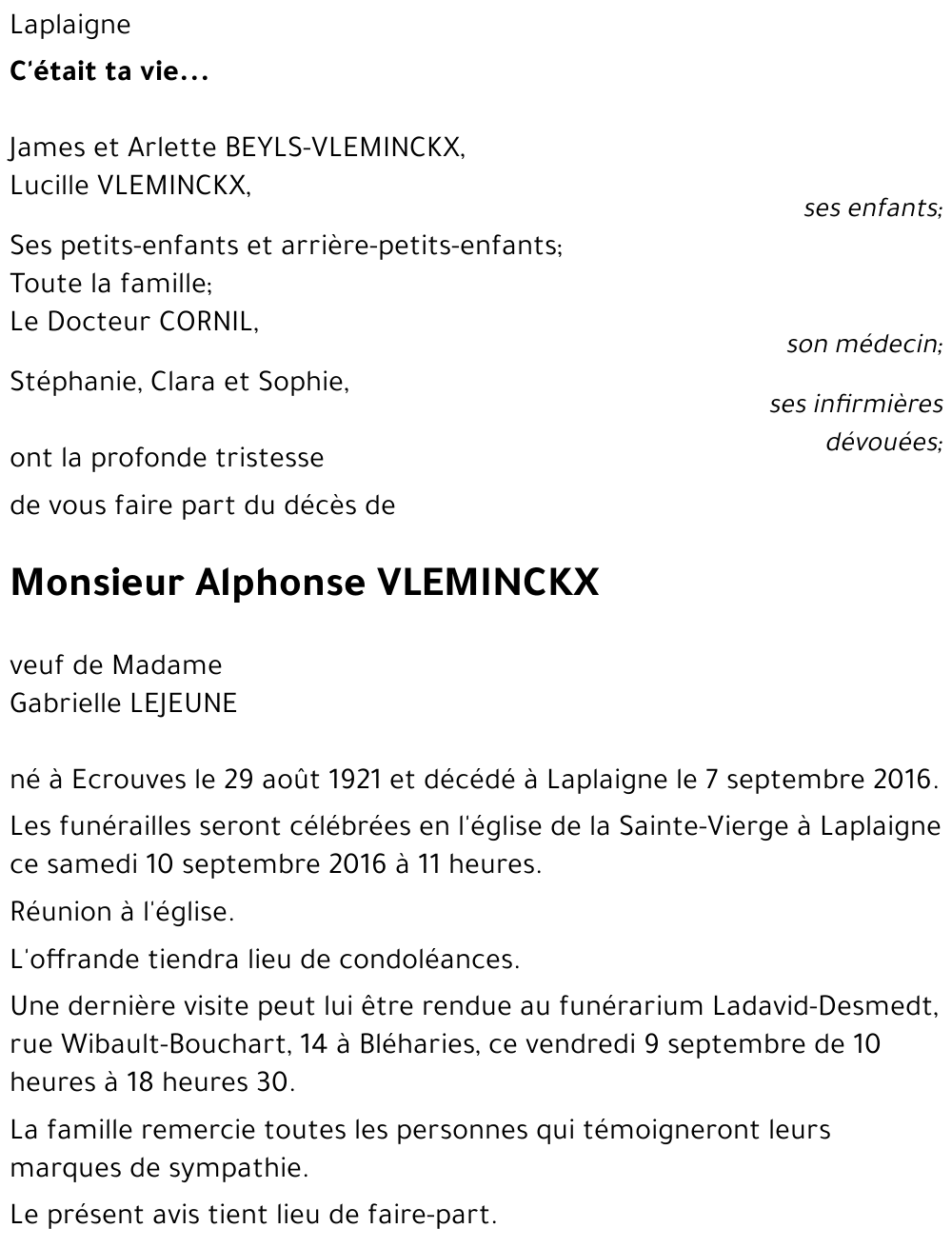 Alphonse VLEMINCKX