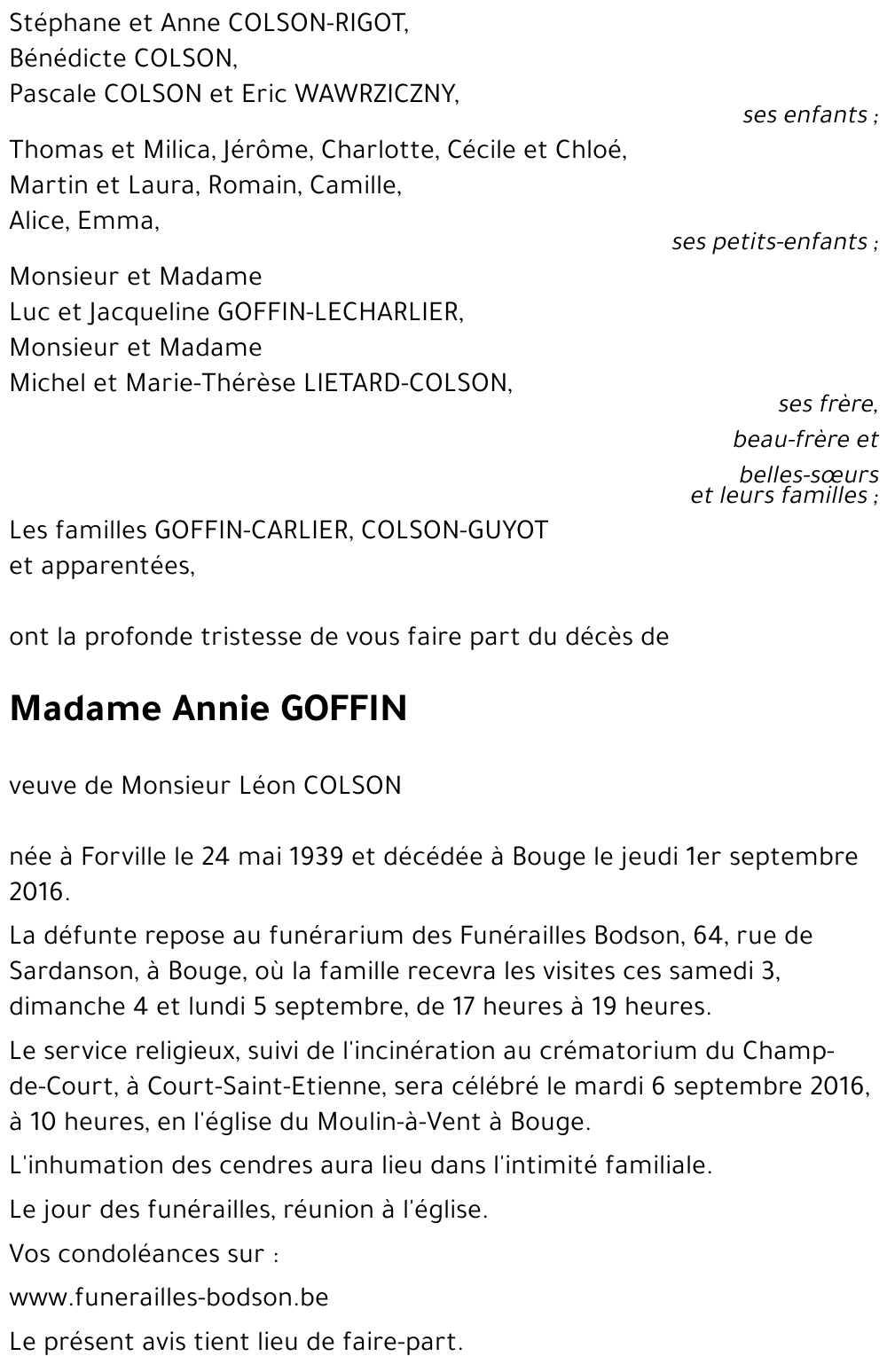 Anne-Marie GOFFIN