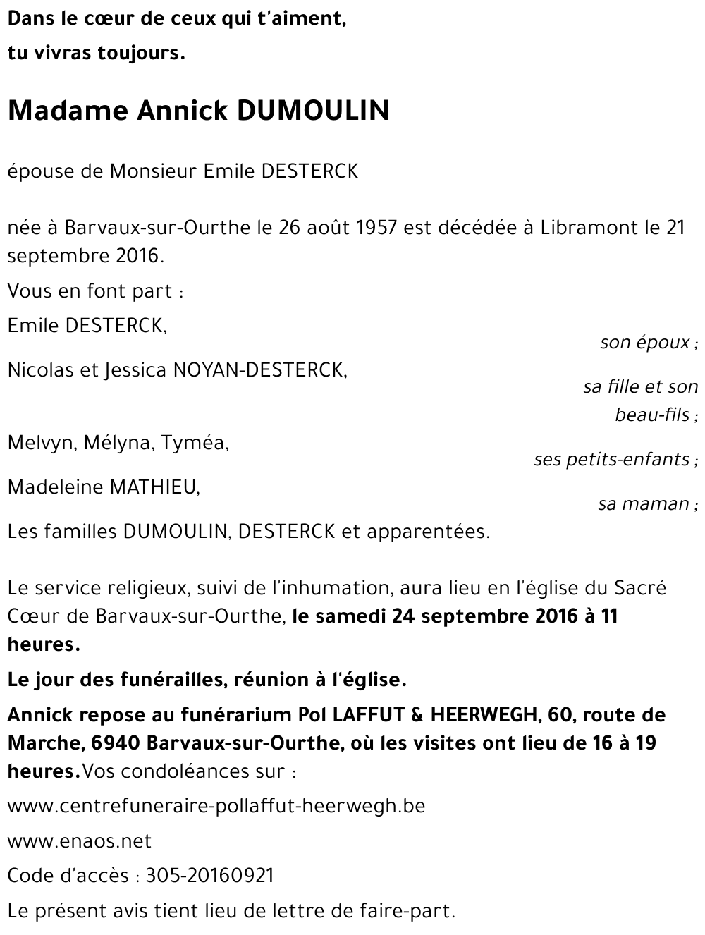 Annick DUMOULIN