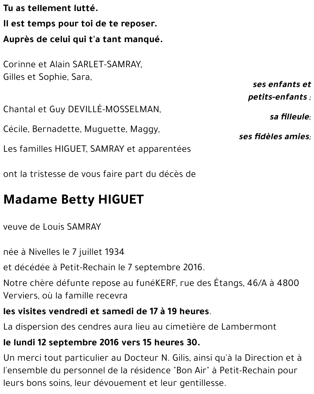 Betty HIGUET