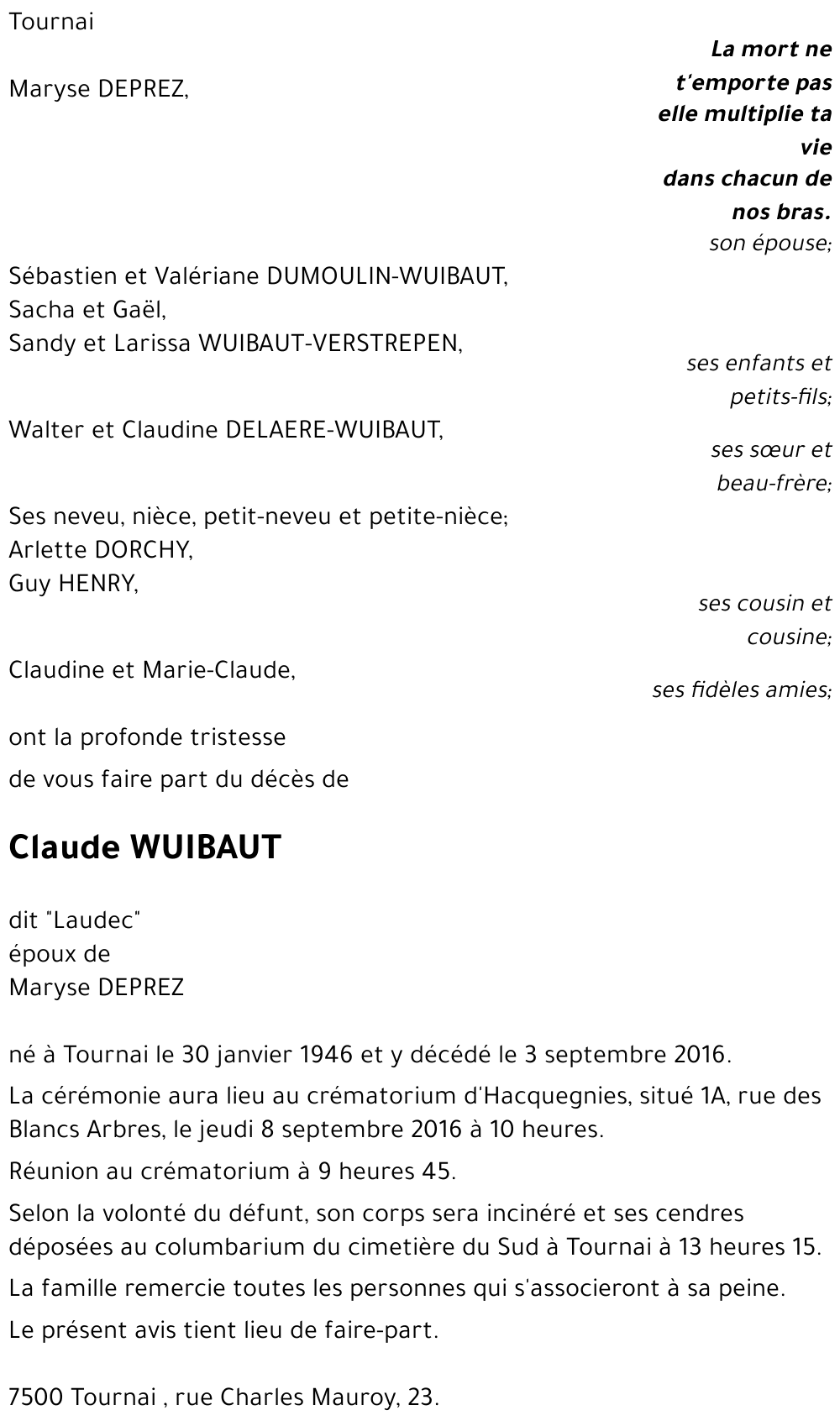 Claude WUIBAUT