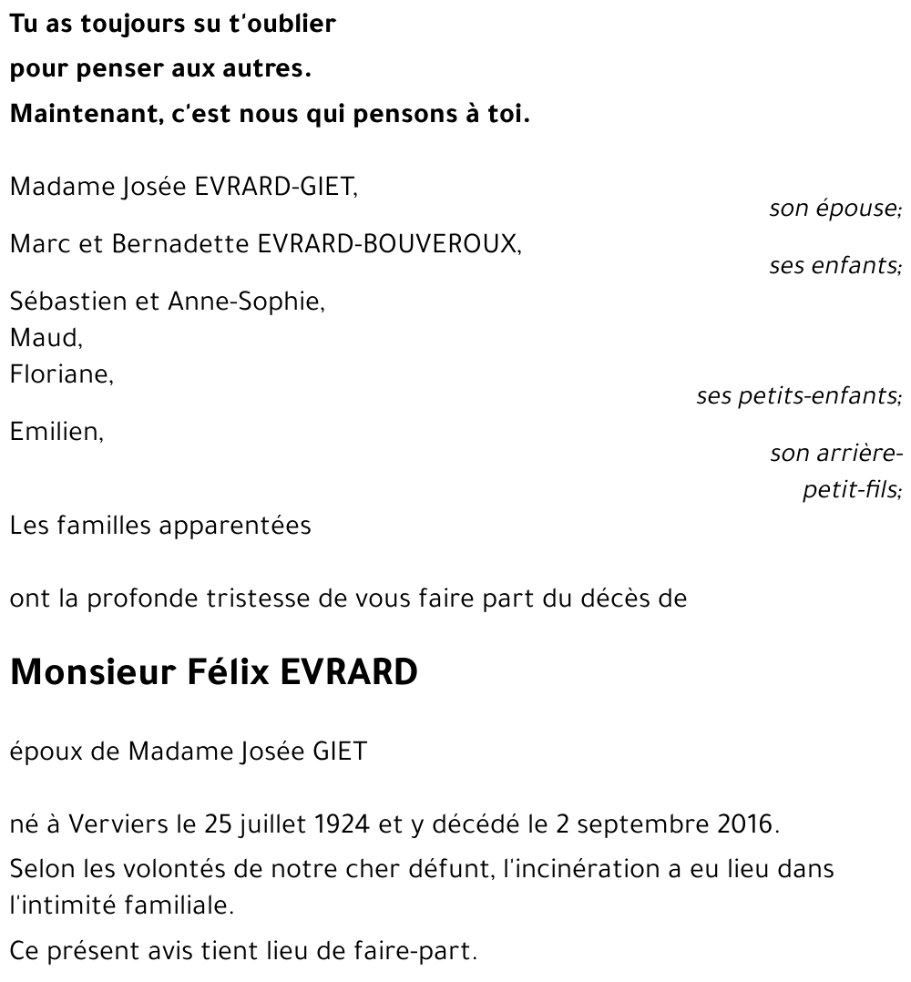 Félix EVRARD