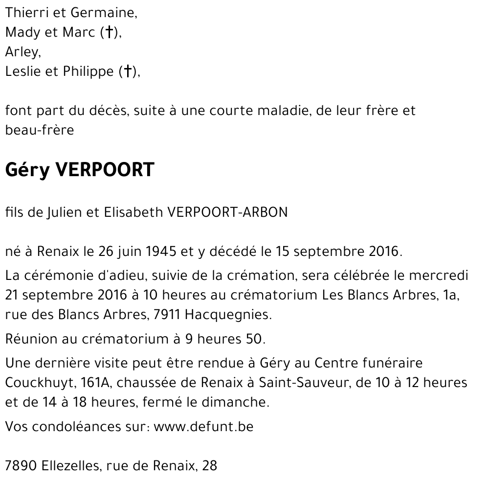 Géry VERPOORT