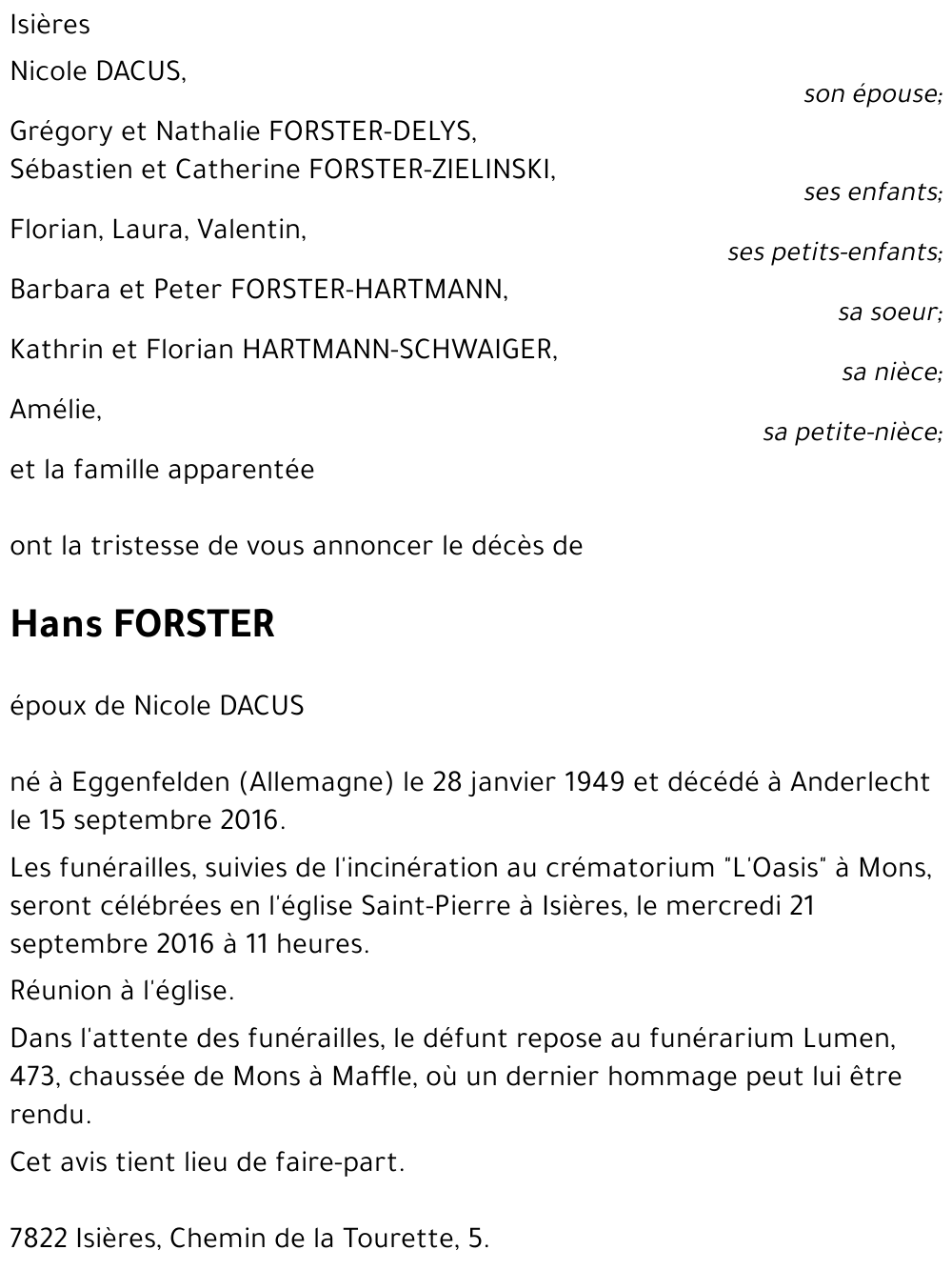 Hans FORSTER