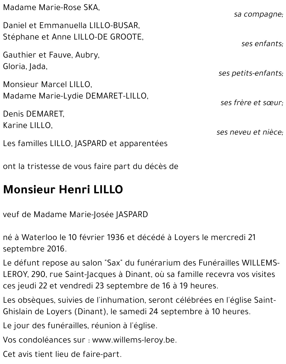 Henri LILLO