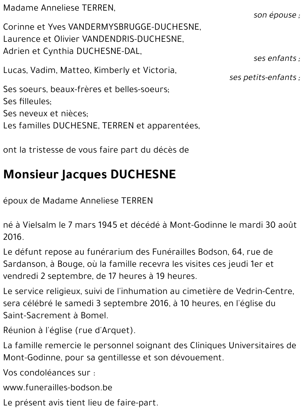 Jacques DUCHESNE