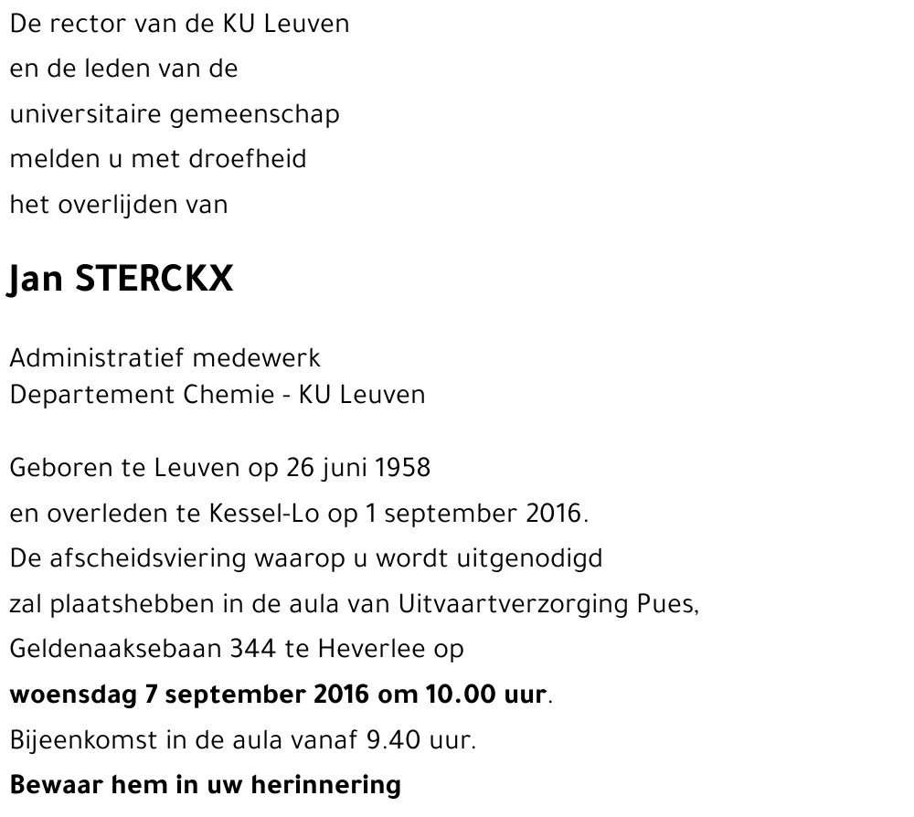 Jan STERCKX