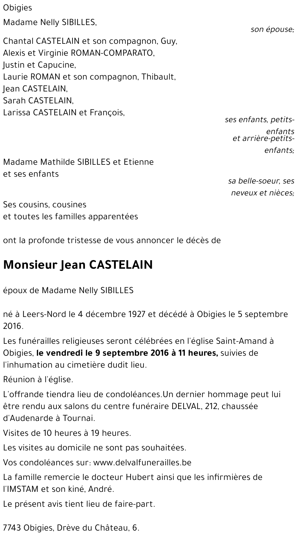 Jean CASTELAIN