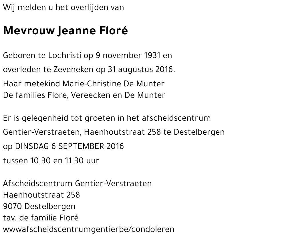 Jeanne Floré