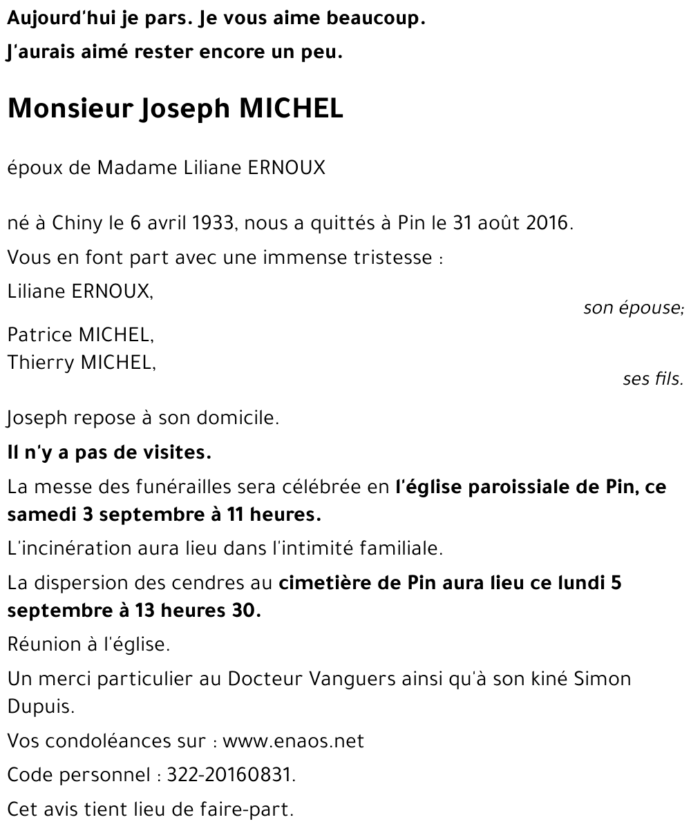 Joseph MICHEL