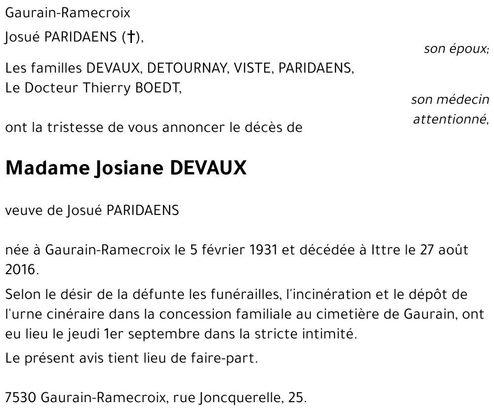 Josiane DEVAUX