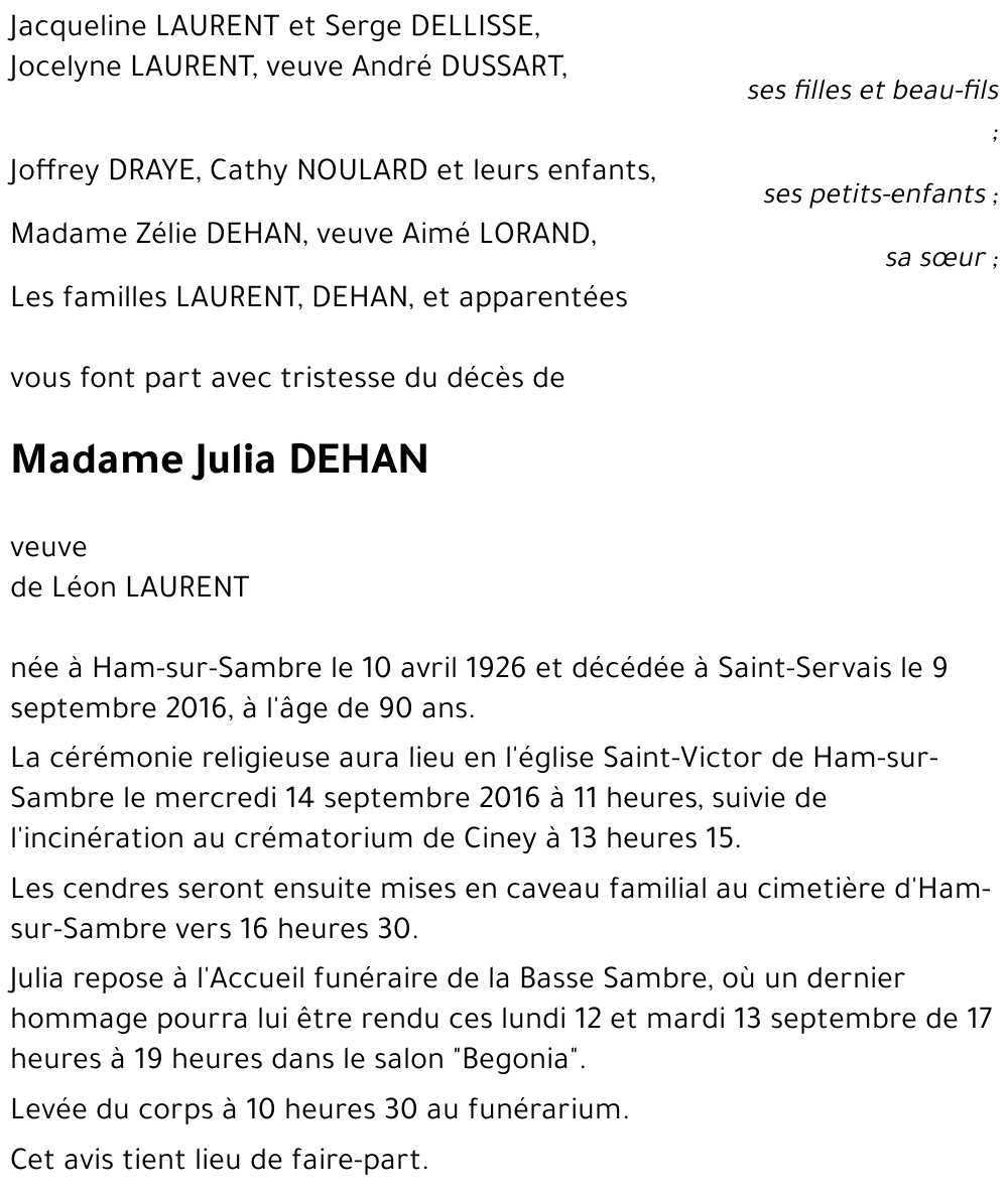Julia DEHAN