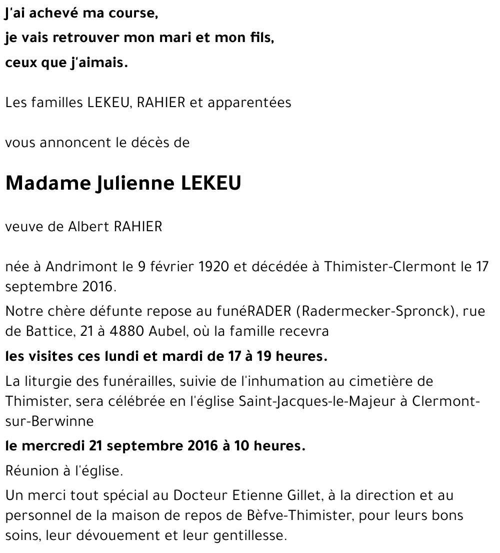 Julienne LEKEU