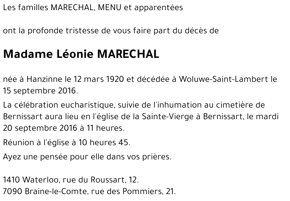 Léonie MARECHAL