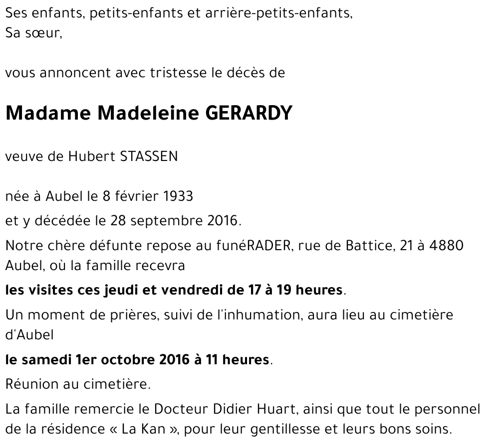 Madeleine GERARDY