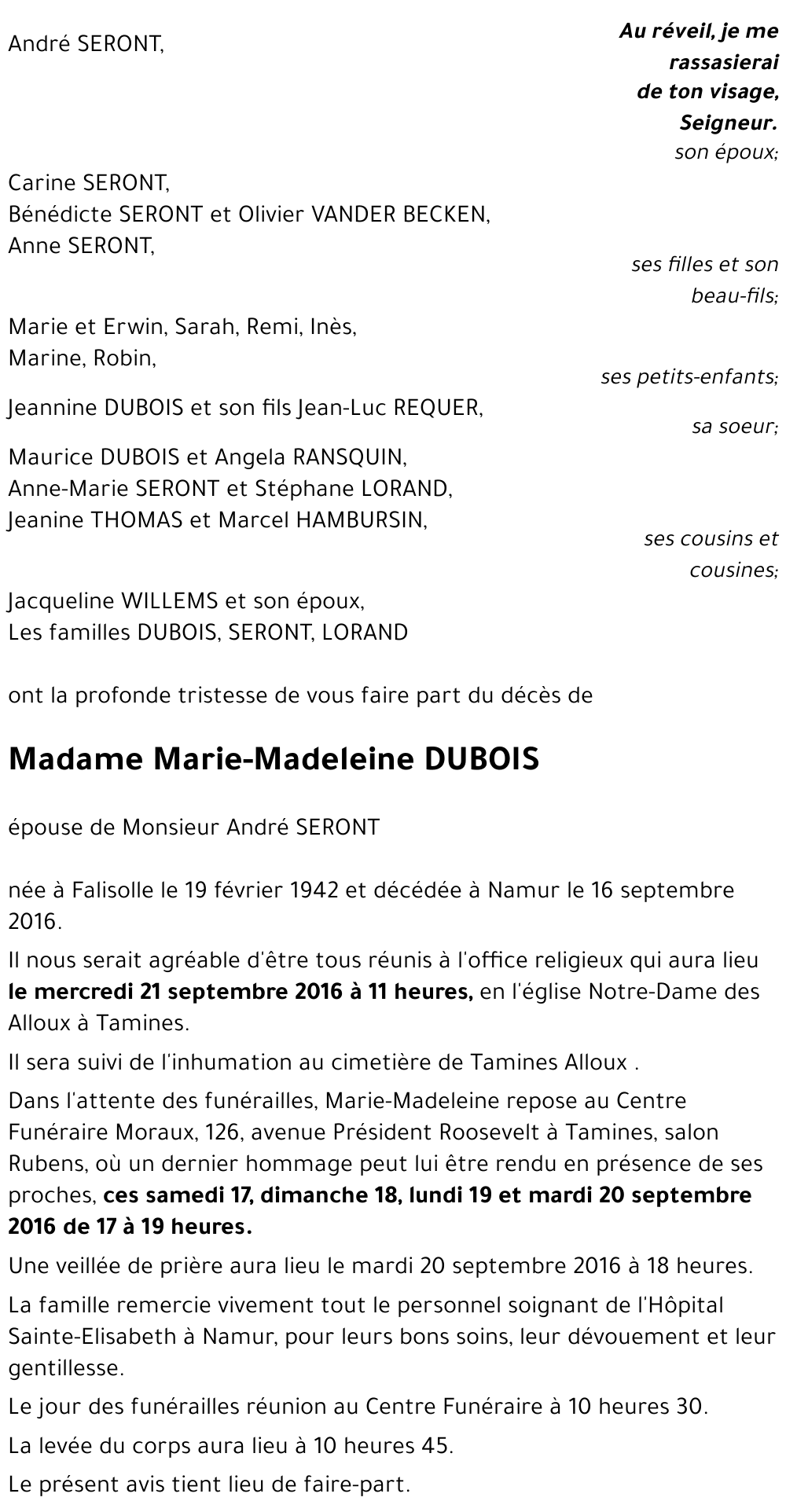 Marie-Madeleine DUBOIS