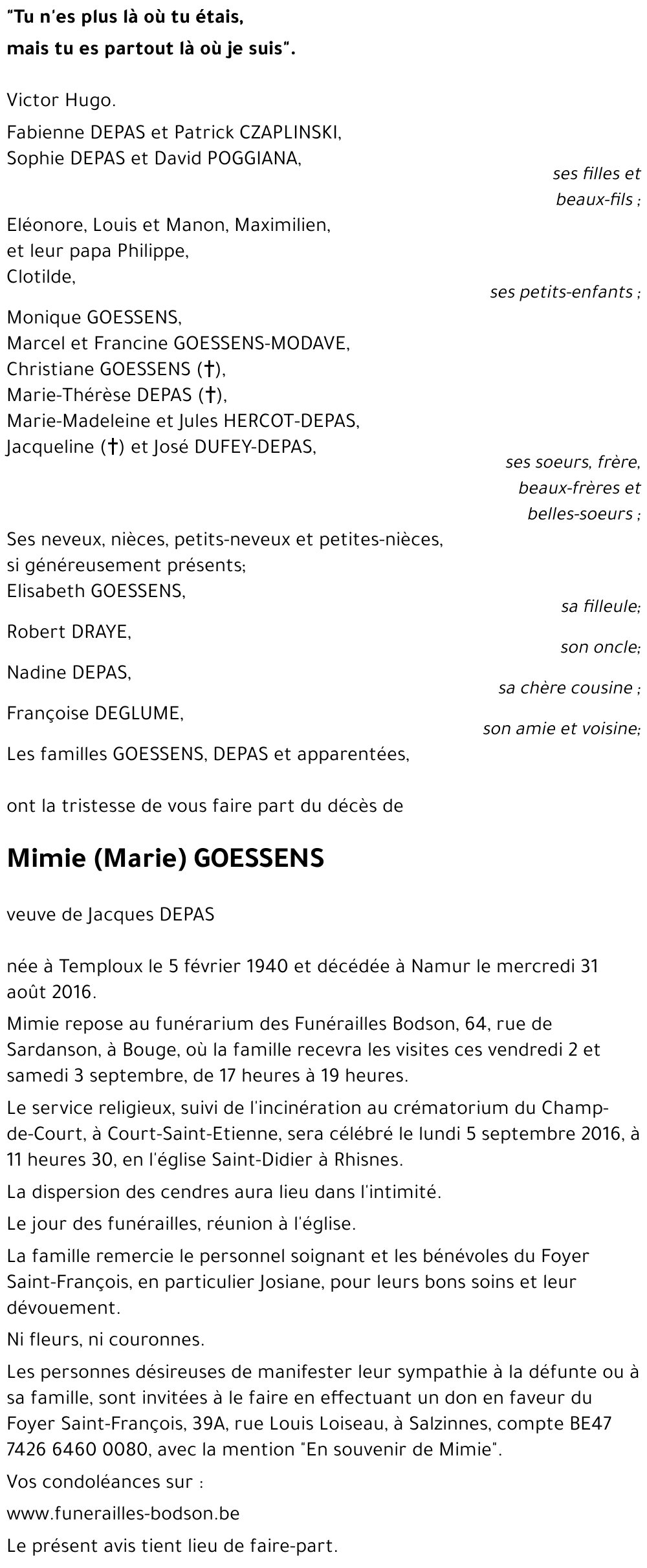 Mimie GOESSENS