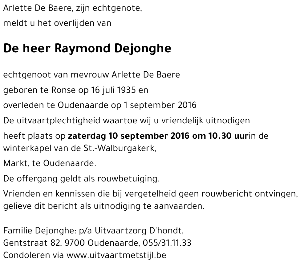 Raymond Dejonghe