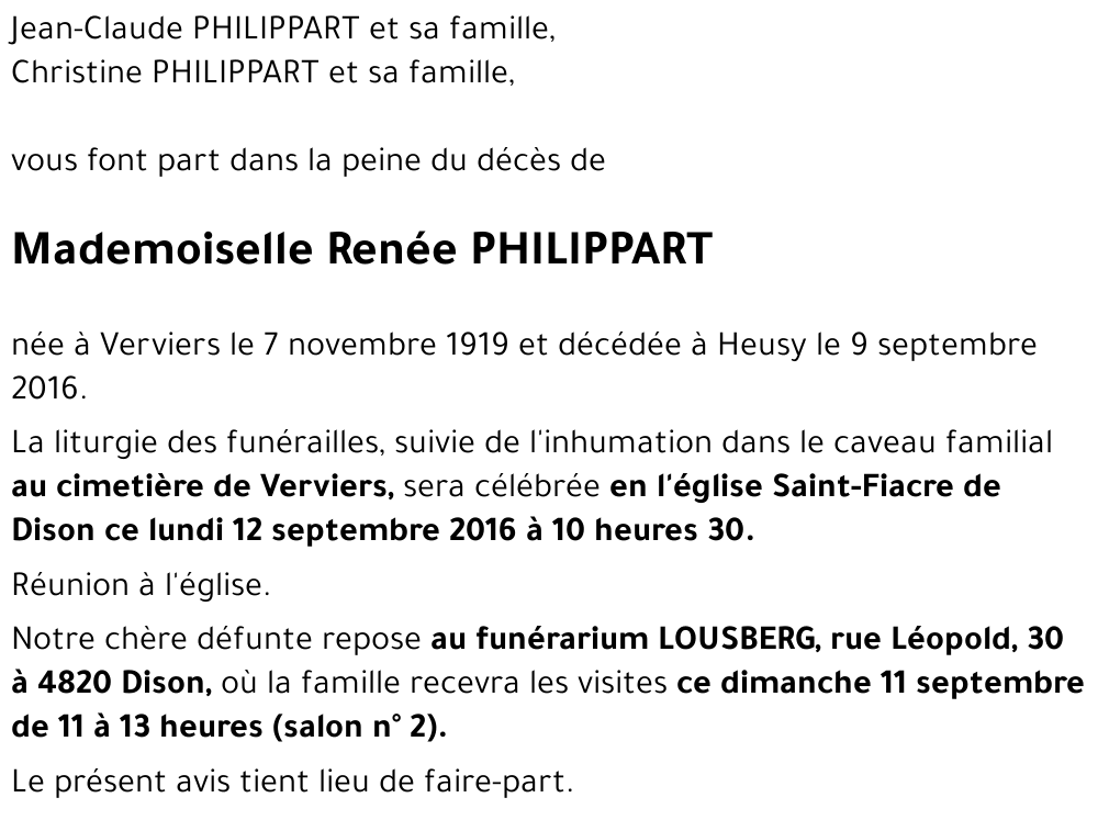 Renée PHILIPPART