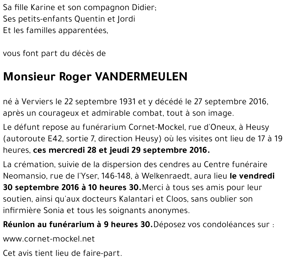 Roger VANDERMEULEN