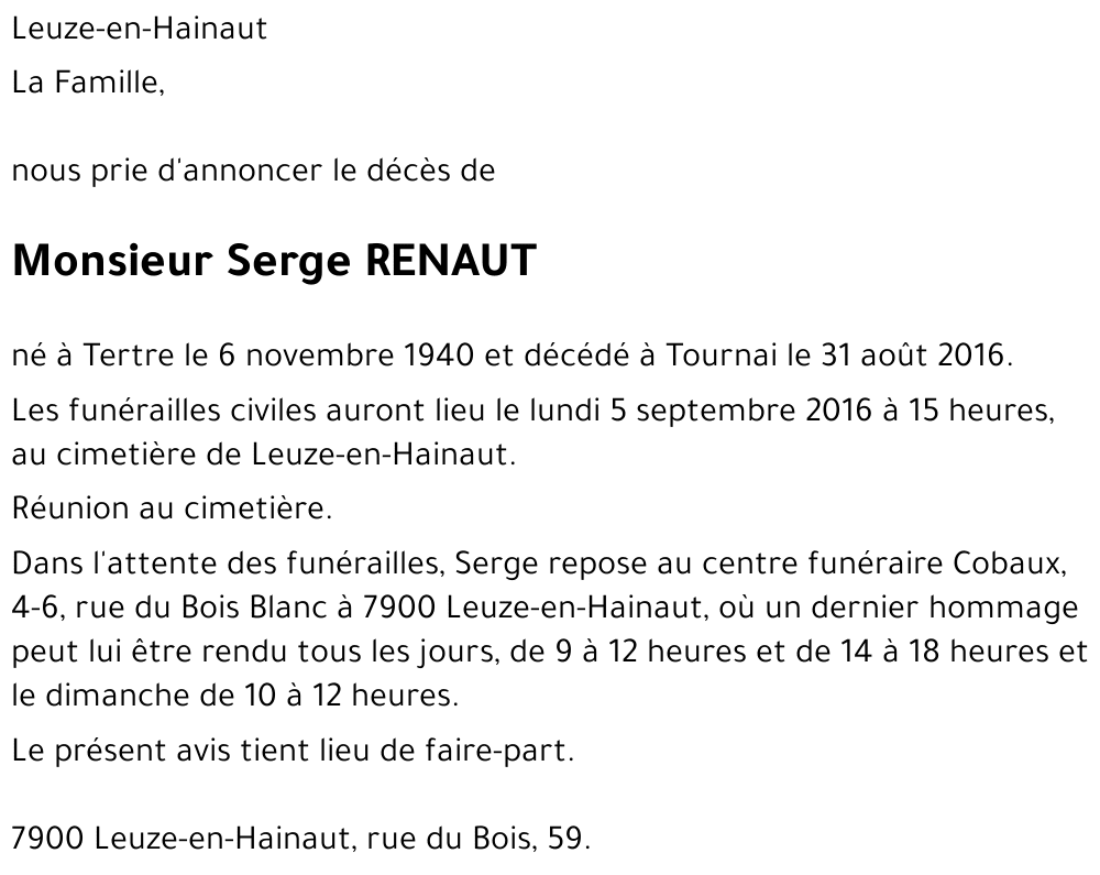 Serge RENAUT