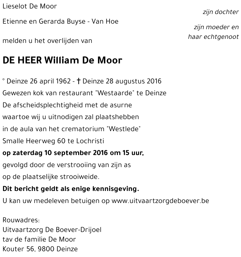 William De Moor