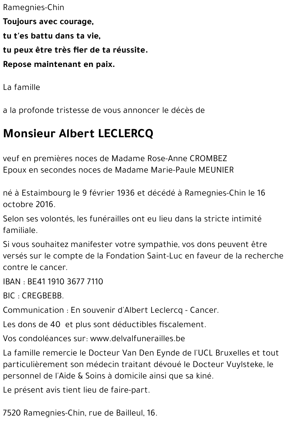 Albert LECLERCQ