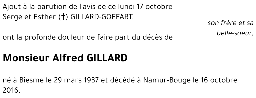 Alfred GILLARD