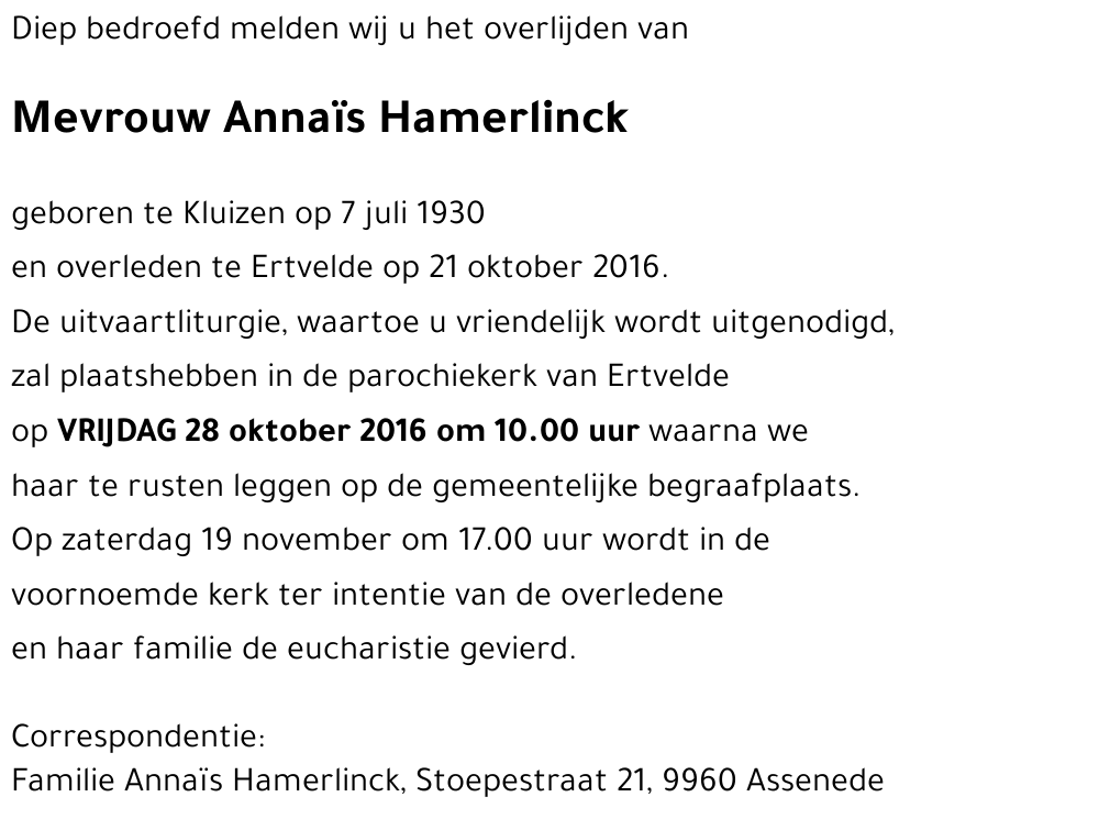 Annaïs Hamerlinck